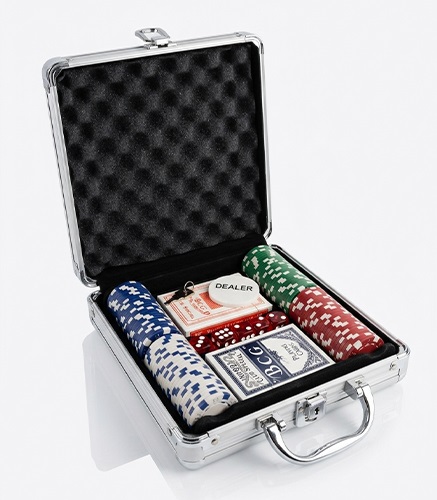ژتون صد تایی با کیف آلومینیومی چیپ پوکر Poker Chips Case