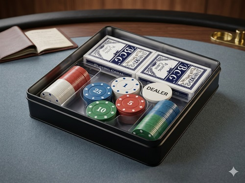  ژتون 100 عددی جعبه فلزی پوکر Poker Chips Case