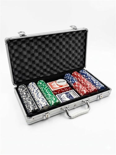 ژتون سیصد تایی با کیف آلومینیومی چیپ پوکر Poker Chips Case